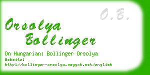 orsolya bollinger business card